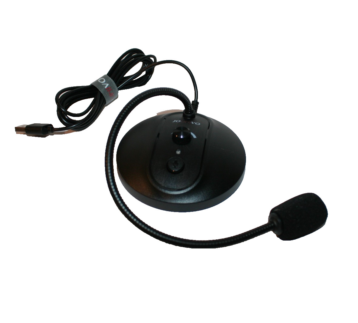 Jounivo Computer Voice Microphone Mute Button Gooseneck Adjustable USB 5V Black