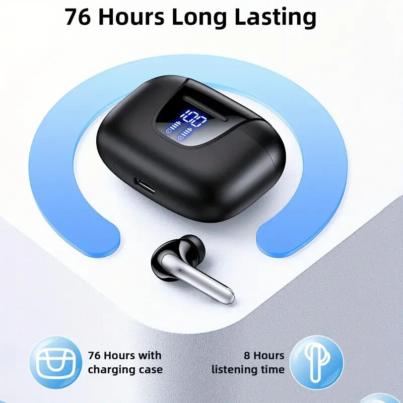 Wireless Earphone, Wireless 5.3 Headphones, 13MM Horn, Long Time Playtime