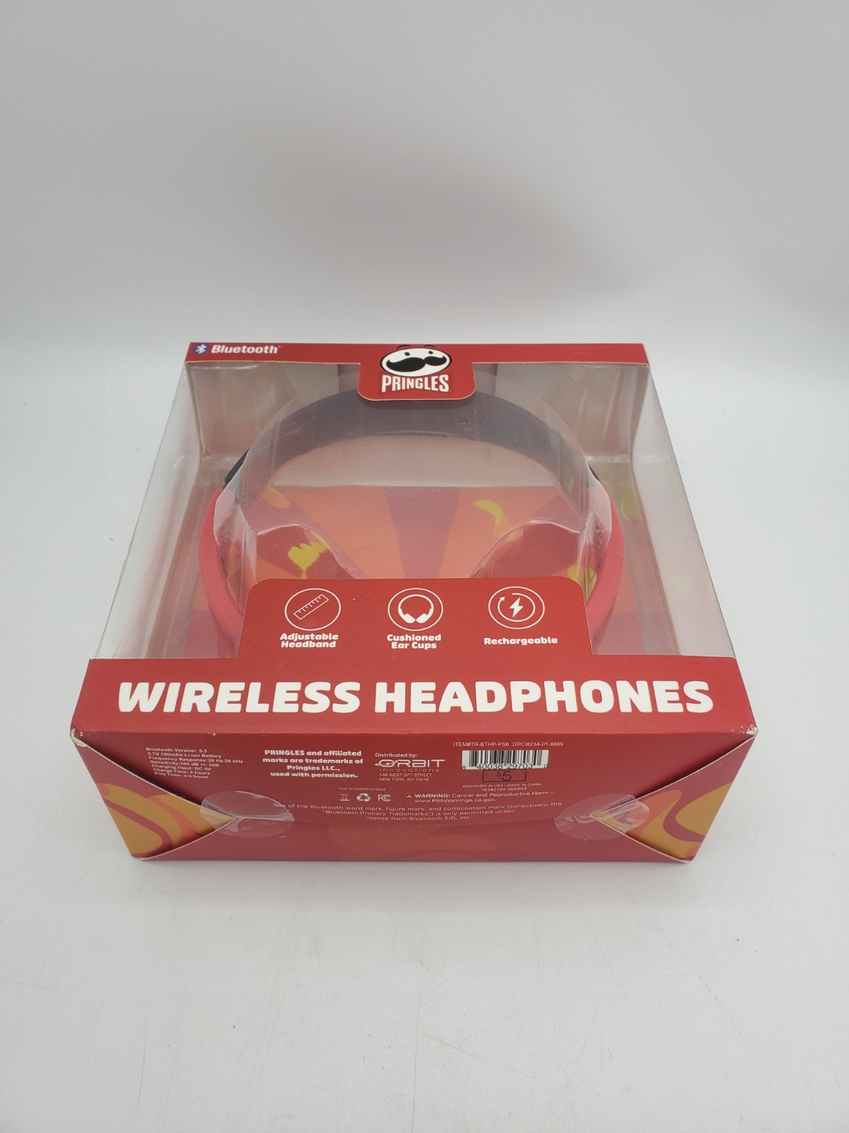 New In Box Pringles Wireless Headphones Set Back to school Bluetooth
