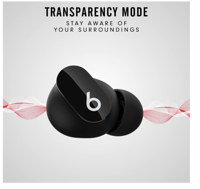 Beats by Dr. Dre Studio Buds Black Totally Wireless Noise Cancelling In Ear