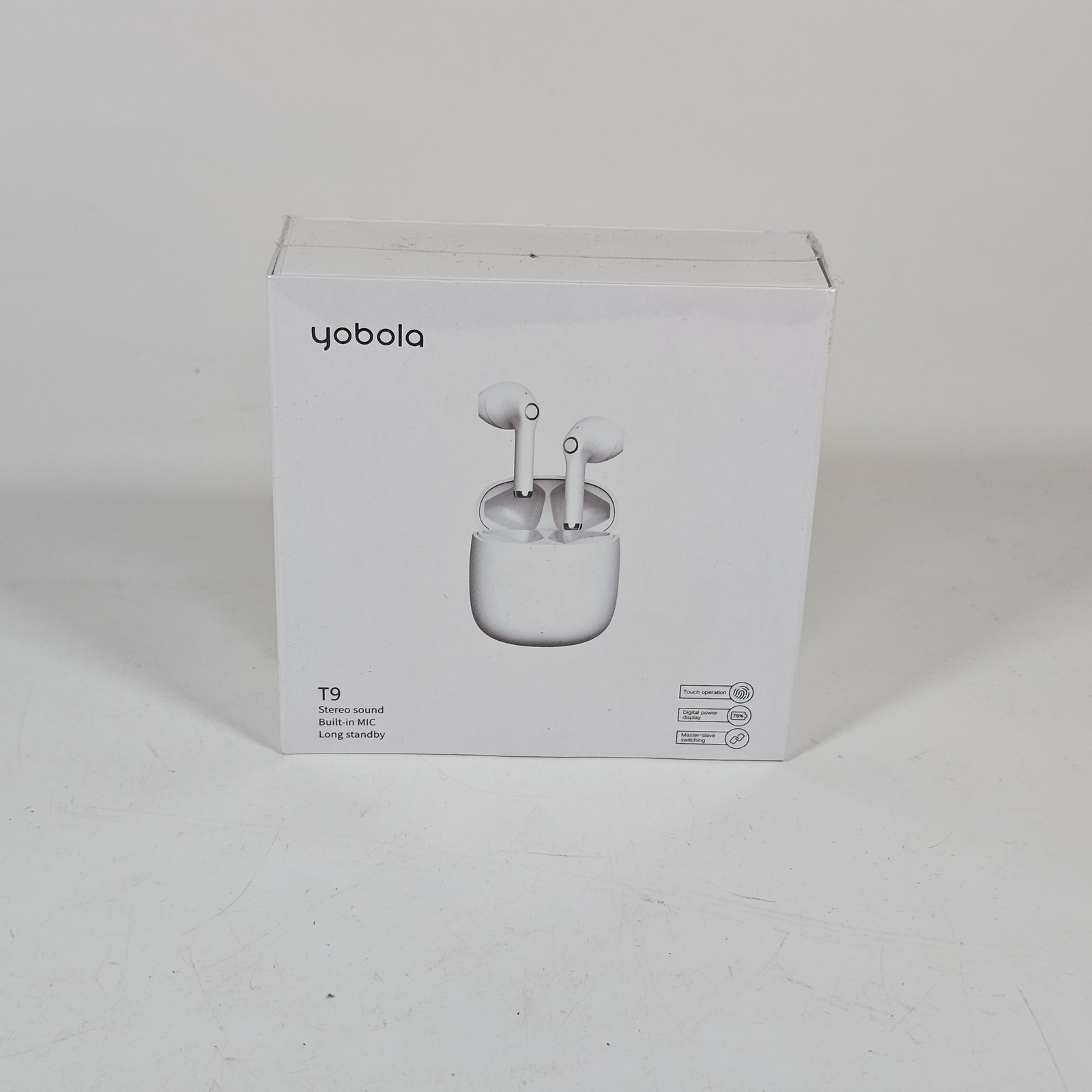 Yobola T9 True Wireless Earbuds Bluetooth 5.1 Headphones White NEW
