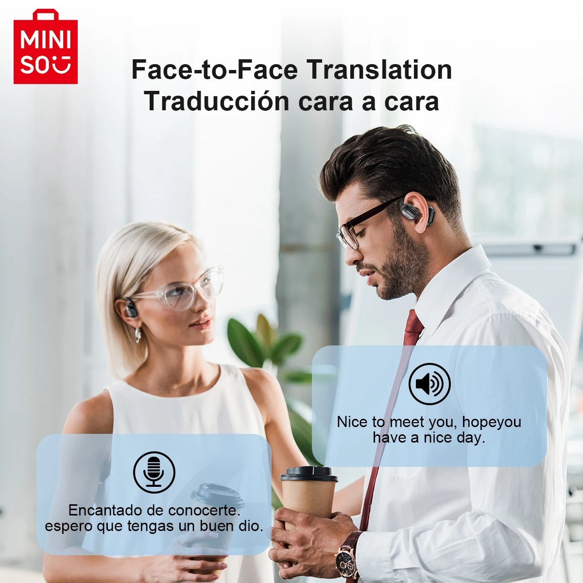 MINISO MS162 AI Bluetooth Translation Earbuds Wireless Headphones 16mm Driver