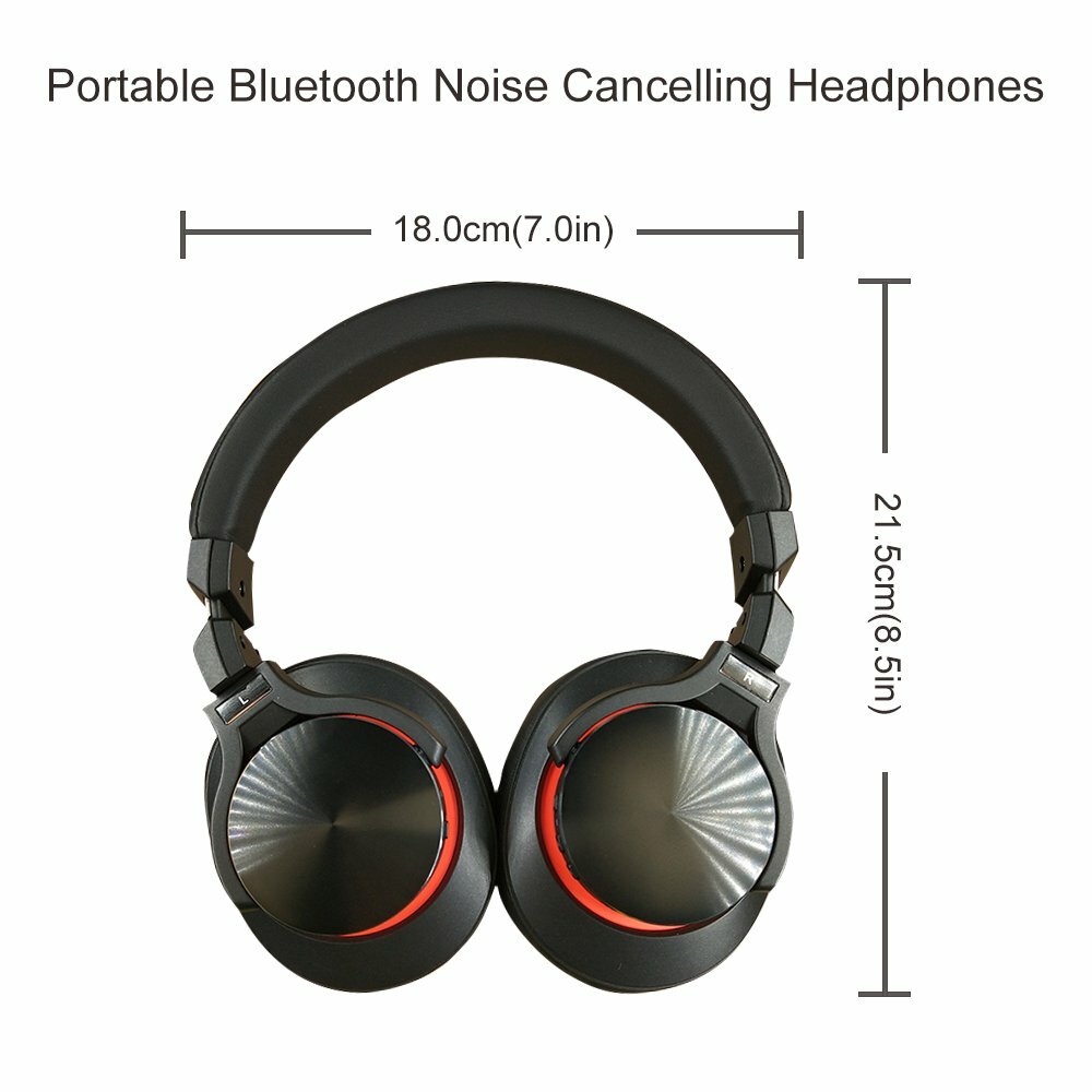 Active Noise Cancelling Headphones,Bluetooth Headphones with Microphone