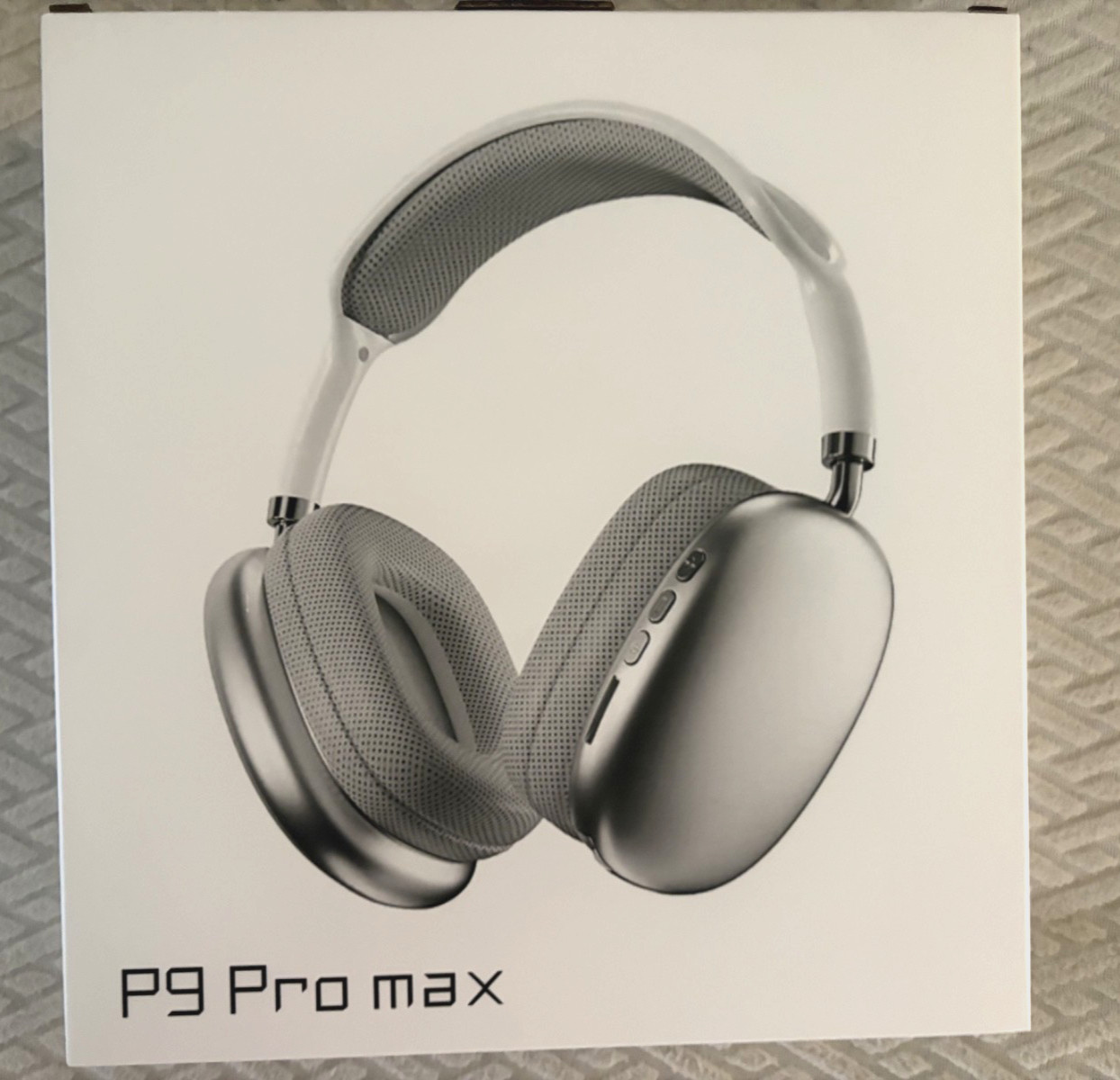 New P9 PRO MAX Headphones Noise Cancelling Bluetooth Earphones Silver/white