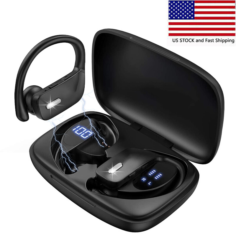 Bluetooth 5.0 Headset Wireless Earphones Stereo Noise Reduction Sport Ear-hook