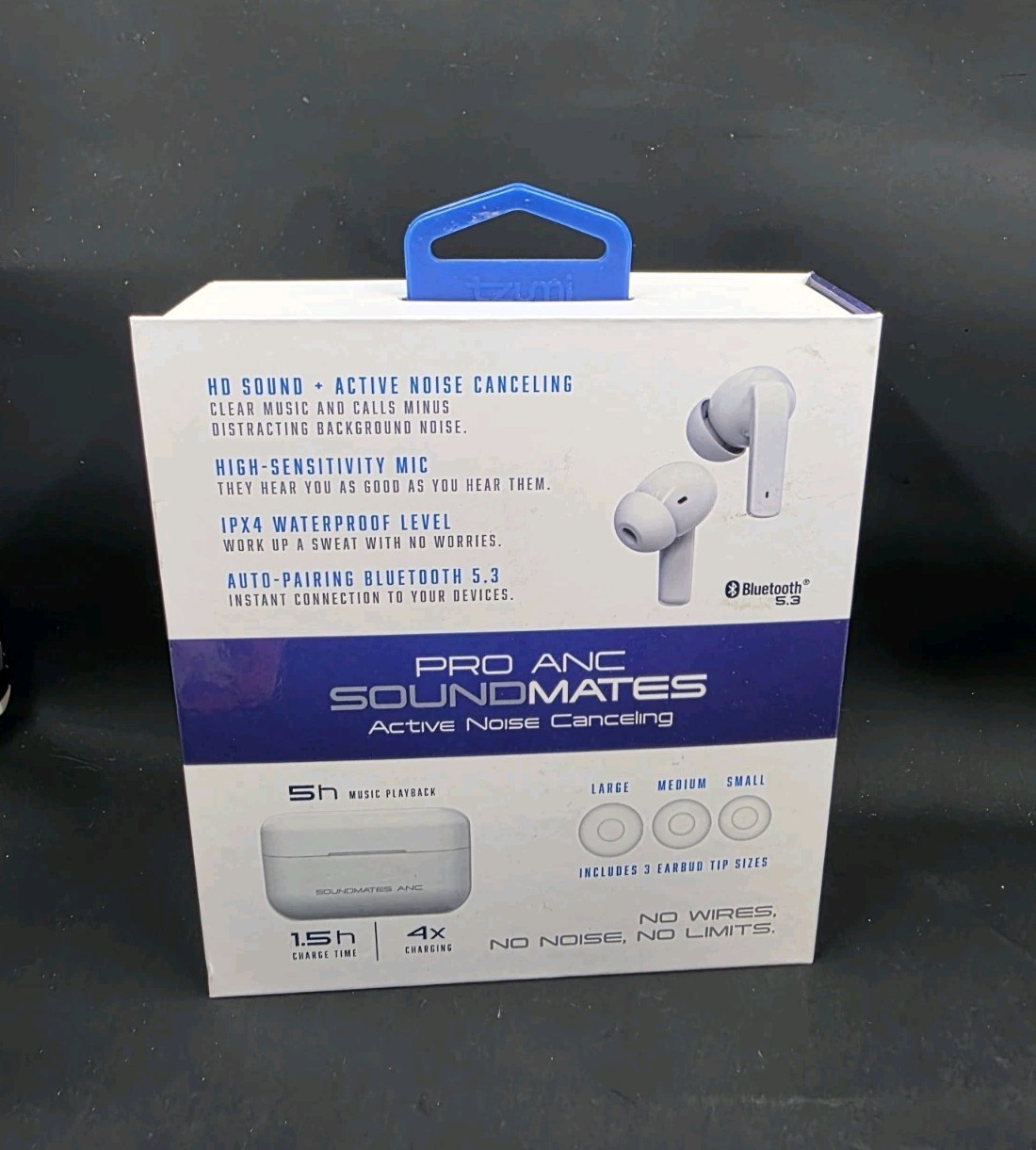 Pro Anc Sound Mates Wireless Earbuds Noise Canceling, Sweat Resist, 5 Hour Music