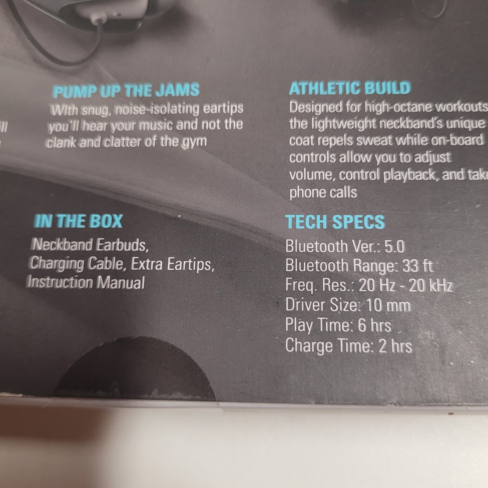 Polaroid Wireless Sport Headphones With Led Beat Lights Red Unopened