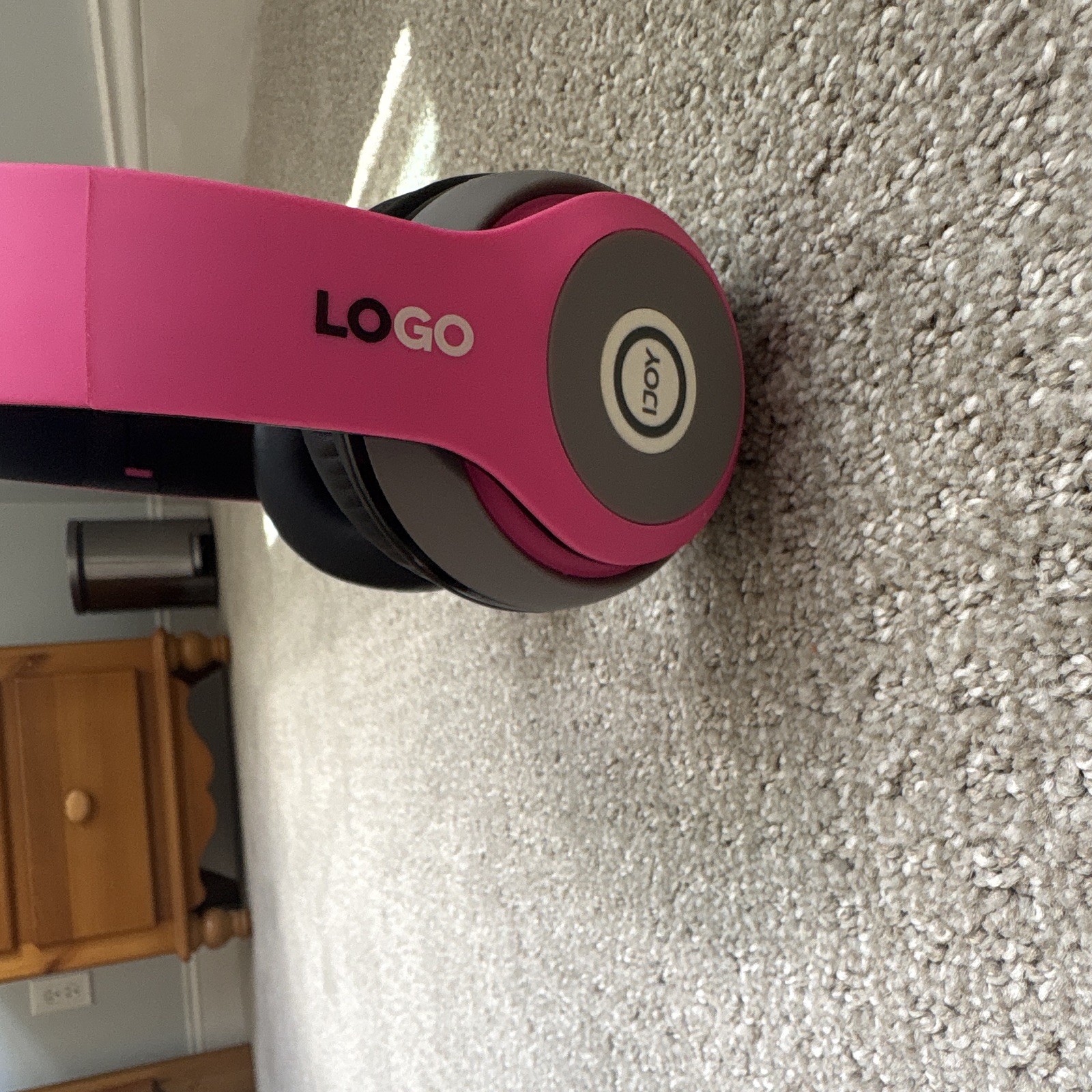 iJoy Logo On-Ear Bluetooth/USB Headband Headphones Double Pink/Black/Gray