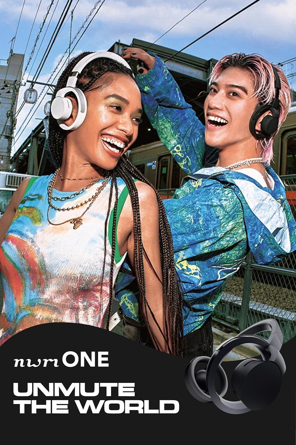 nwm ONE Wireless Open-Ear Headphones | Prevents Sound Leakage with PSZ-Dark Gray