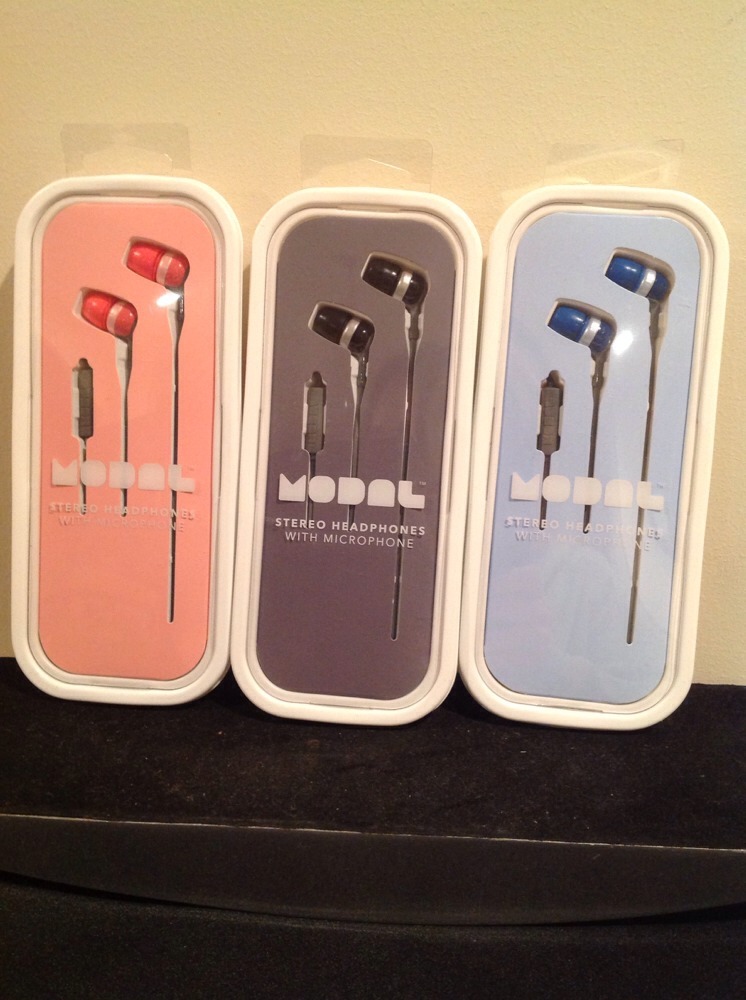Modal MD-HPEBP1-B Stereo Headphones with Microphone – Gray/Black PAC OF THREE