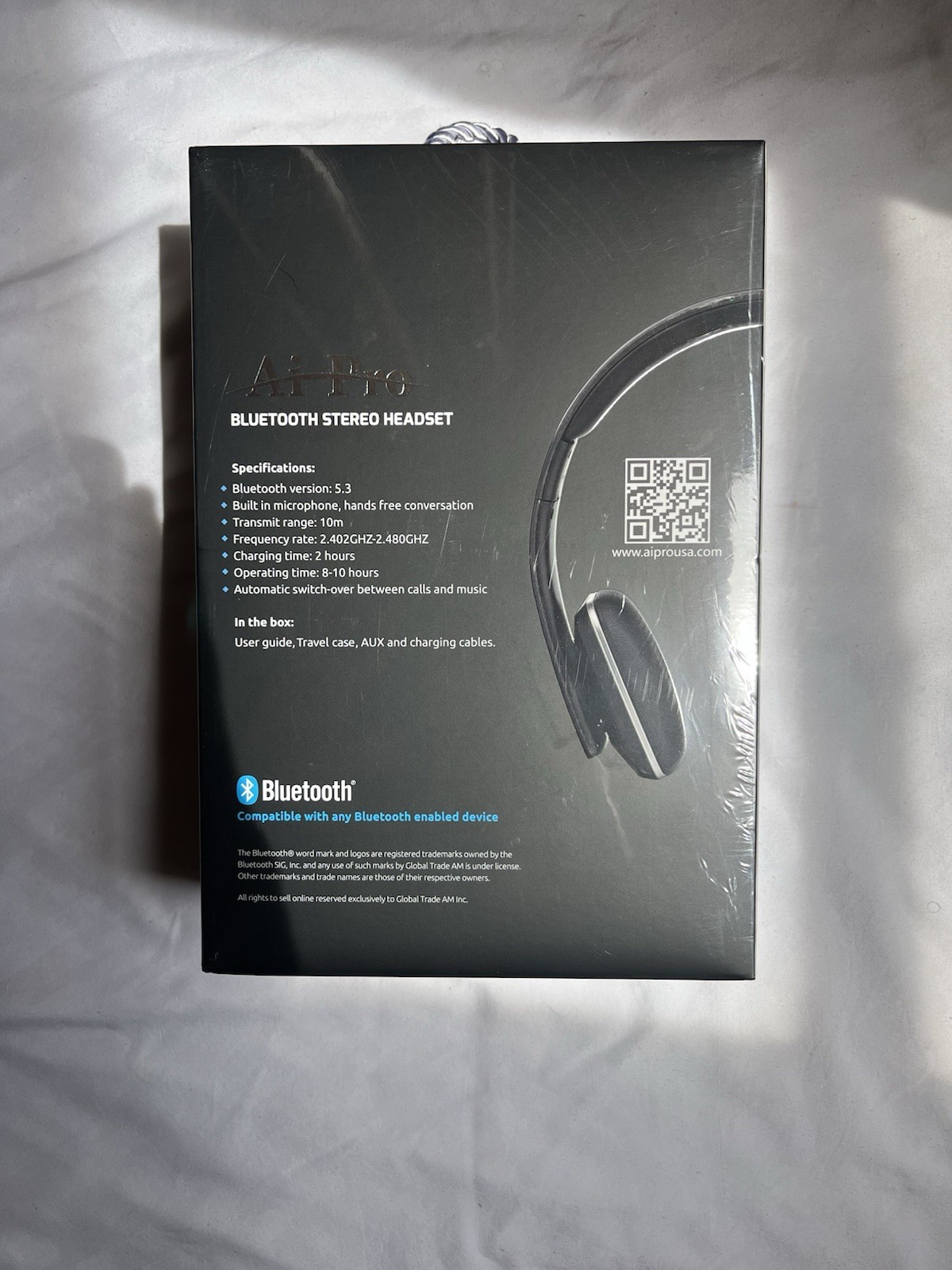 AIPRO-200 plus duel Bluetooth stereo black wireless headset premium