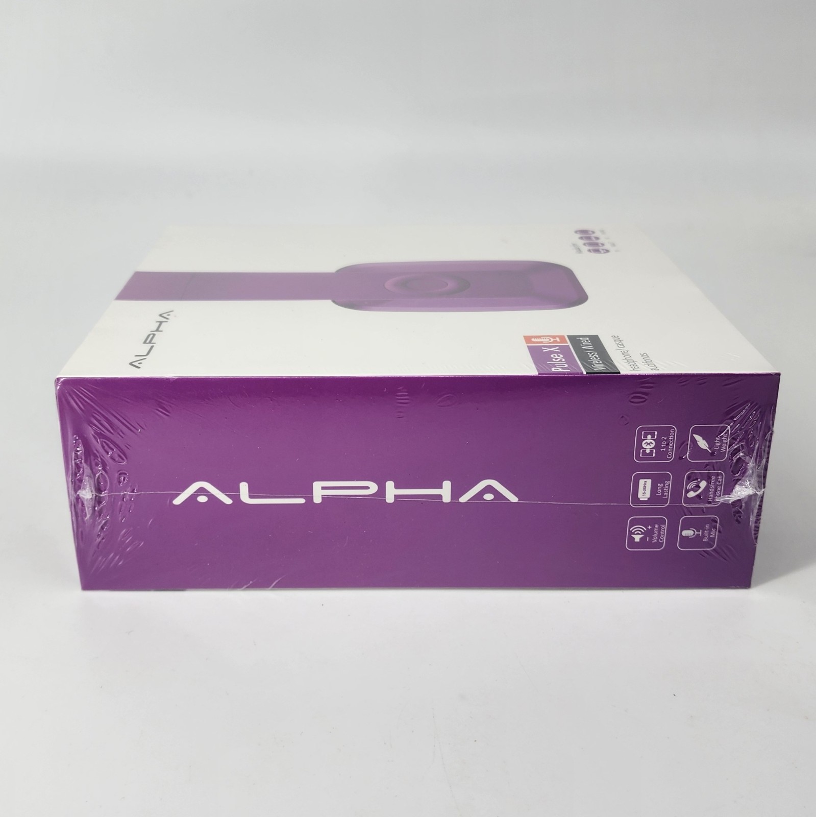 Headphones Alpha Pulse X Wireless/Wired Purple Foldable – BLUETOOTH – Brand New