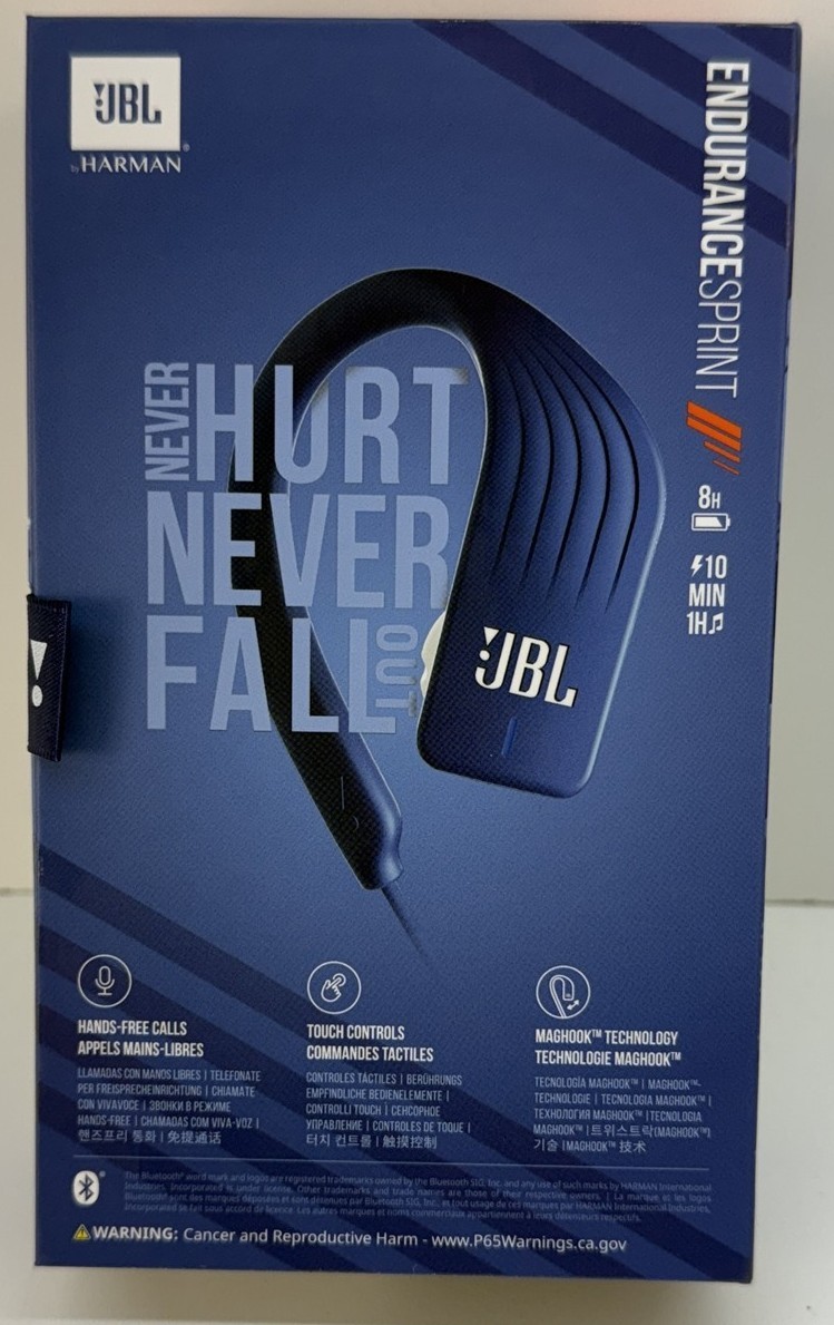 JBL Endurance Sprint Wireless Bluetooth In-Ear Headphones Waterproof – New