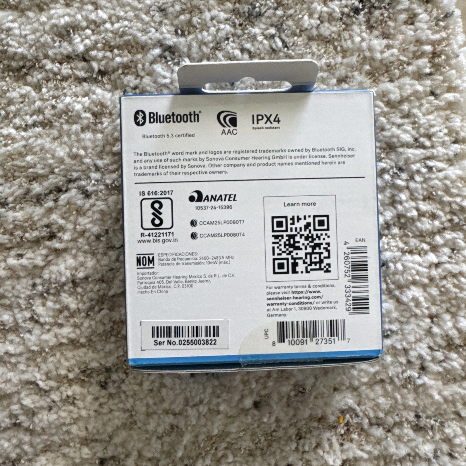 Sennheiser ACCENTUM Open Wireless Earbuds – Cream open box