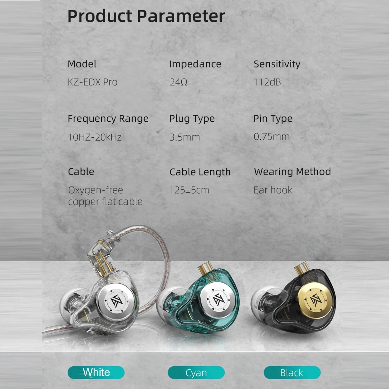 KZ EDX Pro in-Ear Stage Monitor Headphone Dual Magnetic Dynamic Earphones