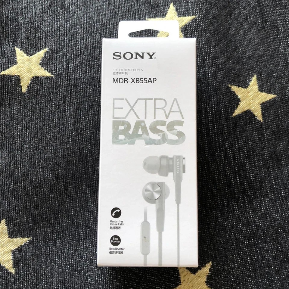 For SONY MDR-XB55AP Bass Booster In-Ear Wired Headphones In-line Remote Mic