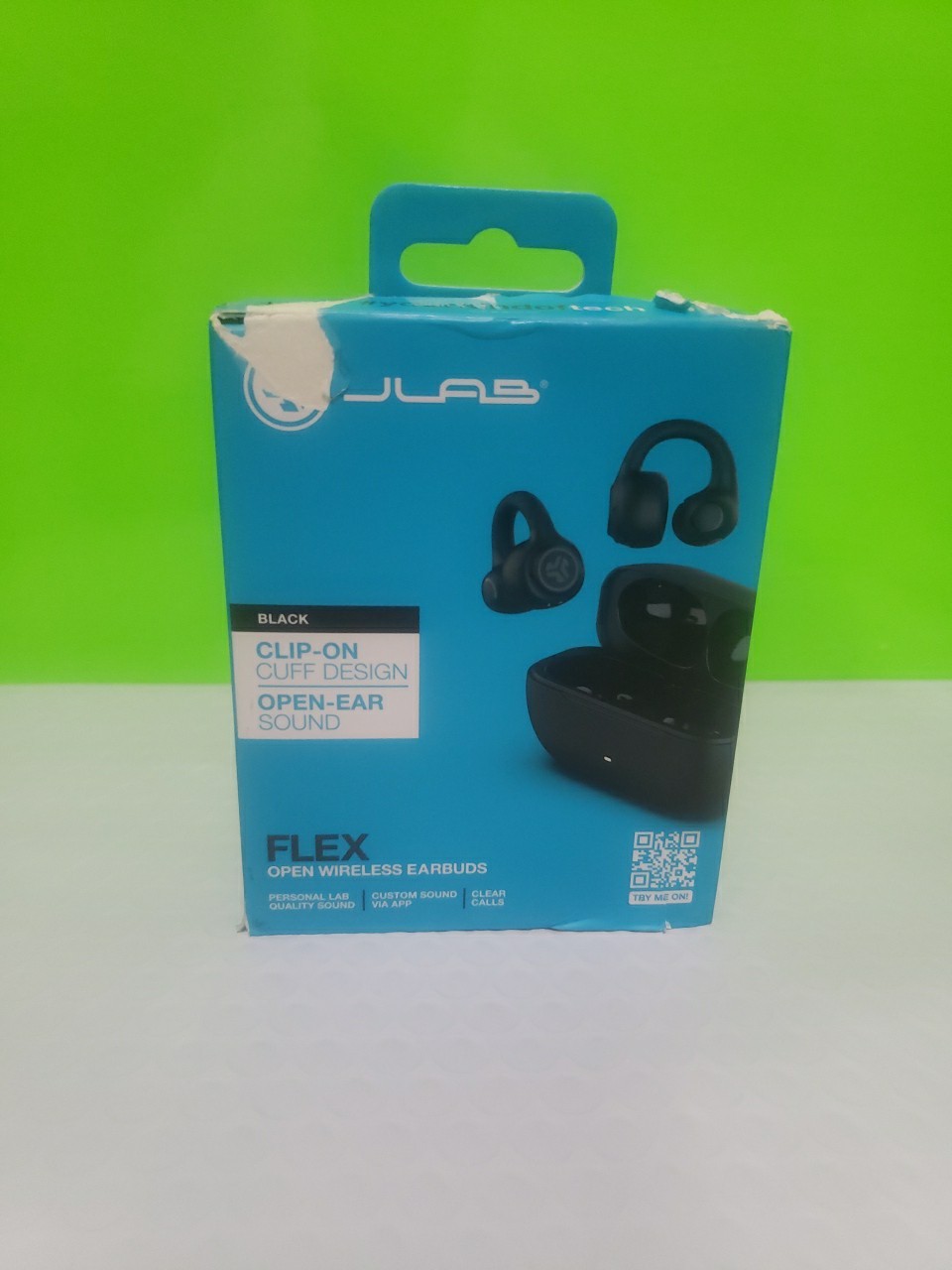 JLab Flex Open Bluetooth Earbuds, Wireless, Clip-On Cuff Design Good Condition