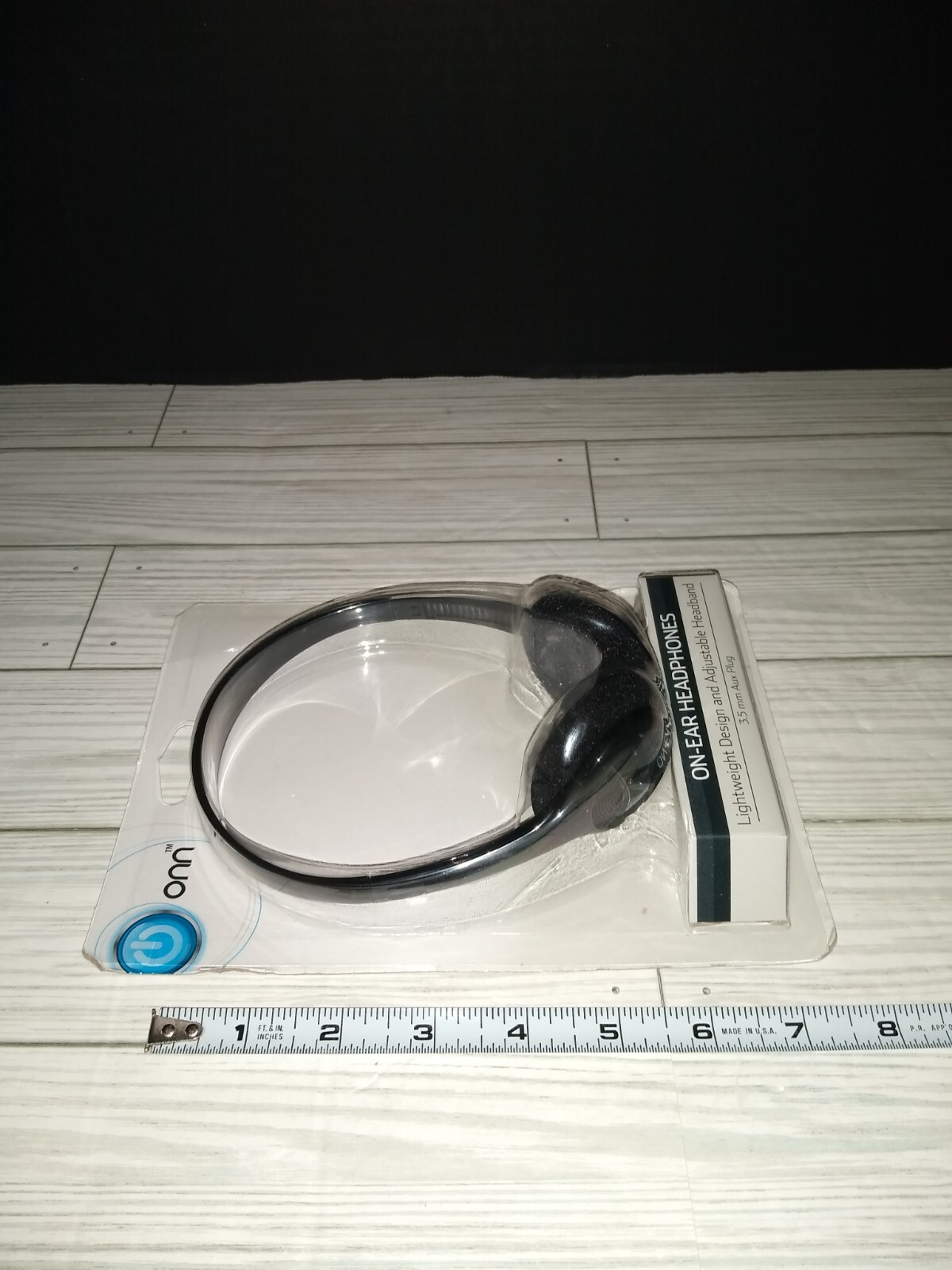 ONN 3.5 mm ON EAR Black Wired HEADPHONES New