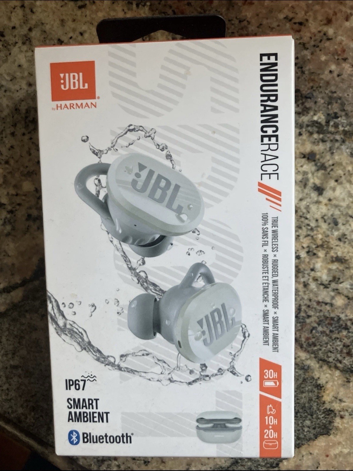 JBL Endurance Race TWS True Wireless In-Ear Sport Headphones (White)