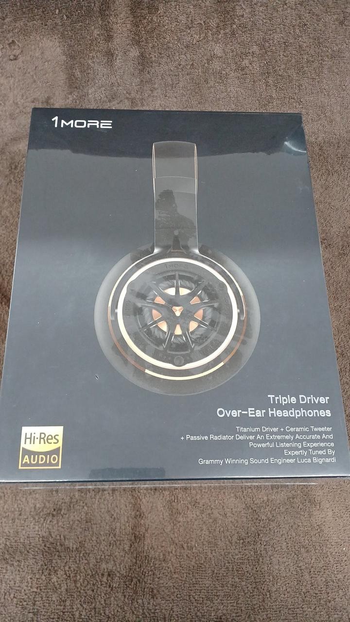 1MORE H1707 Triple Driver Over Ear Headphones Gold Hi-Res
