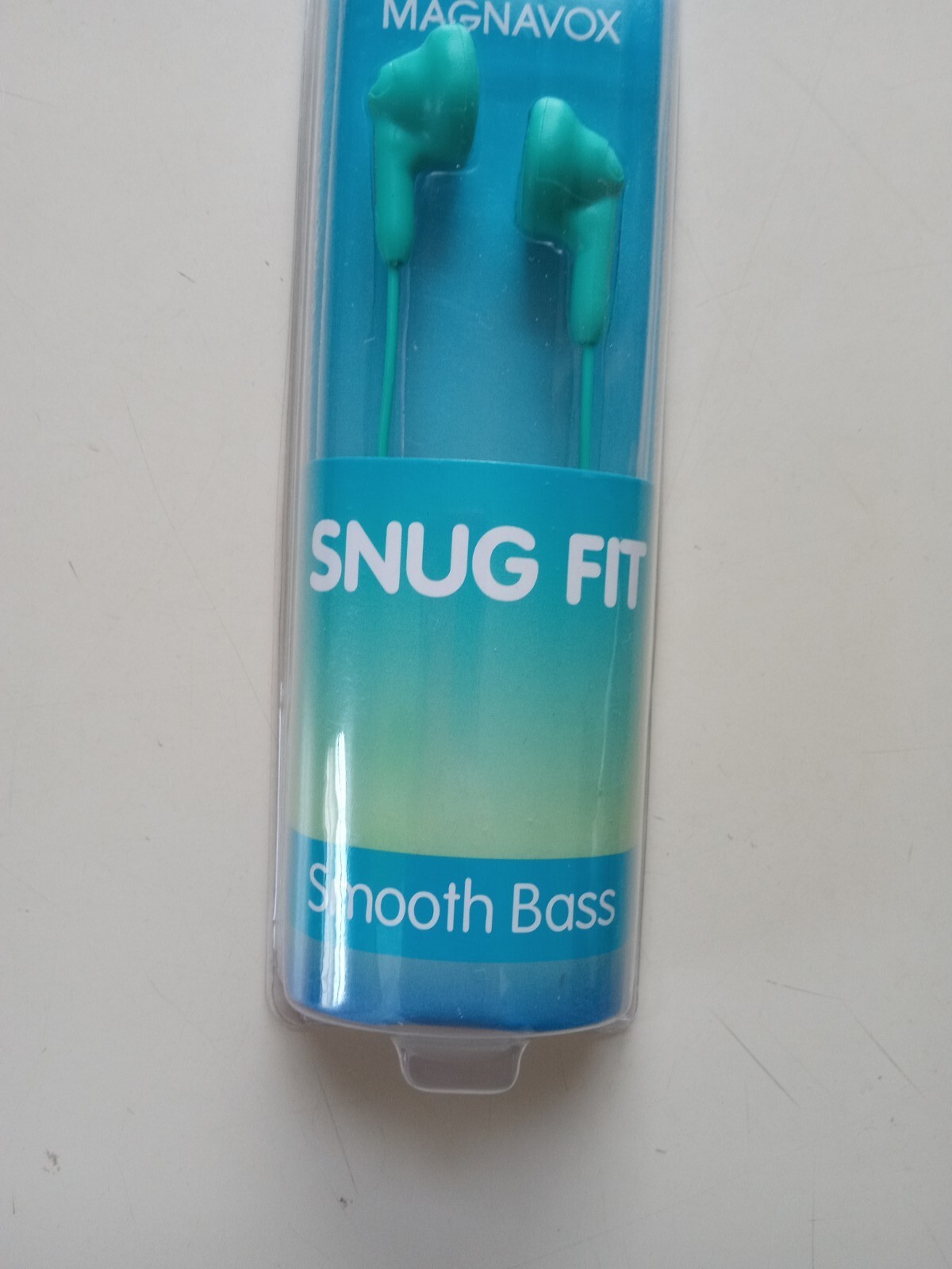 MAGNAVOX Snug Fit In Ear Headphones Smooth Bass 15mm Earbuds Teal FAST SHIP