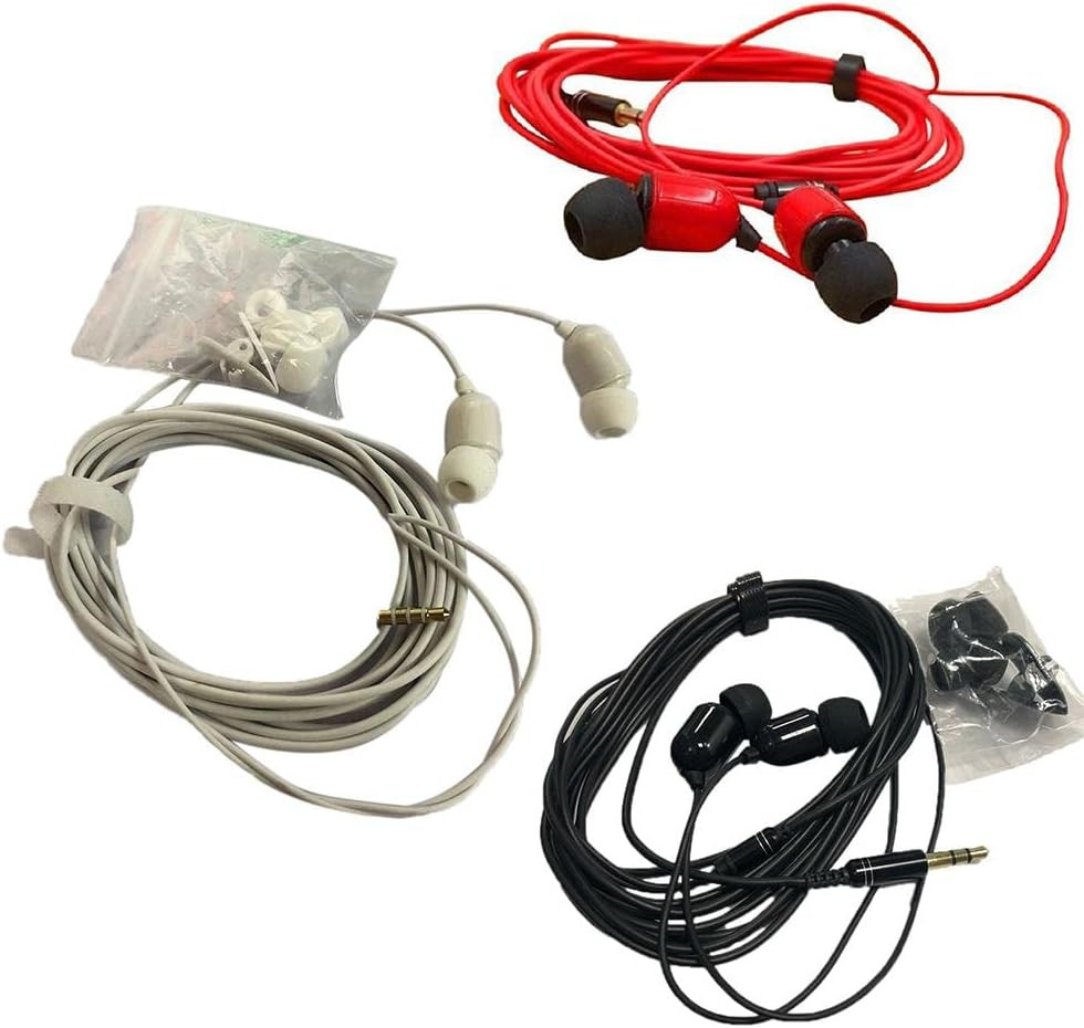 3 Pack 10FT Earbuds 3.5Mm Stereo 3 Pole Headset Earphones 3 Meter Long Extens…