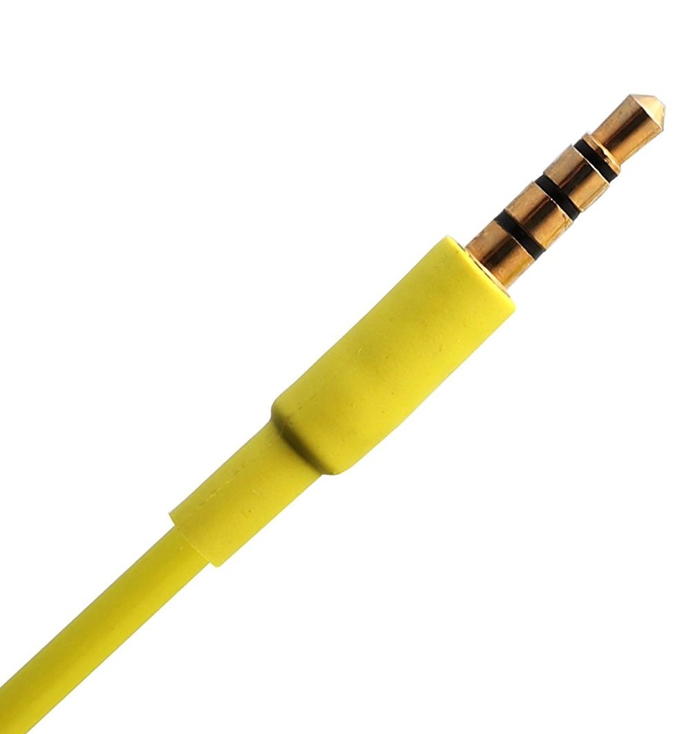 White/Yellow Stereo Headphone w/ 40mm Speaker at 20Hz – 20kHz, Over Head, On Ear
