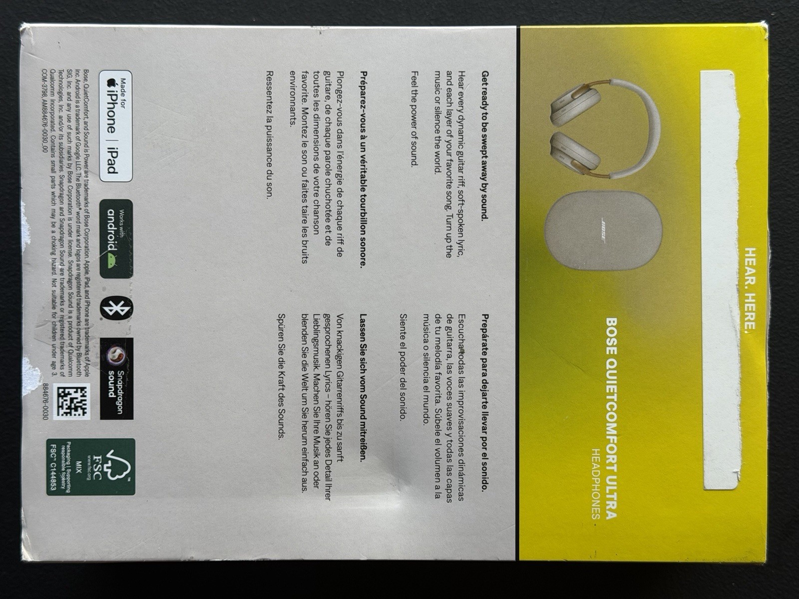 BOSE QUIETCOMFORT ULTRA WIRELESS NOISE CANCELLING OVER-EAR HEADPHONES Sandstone