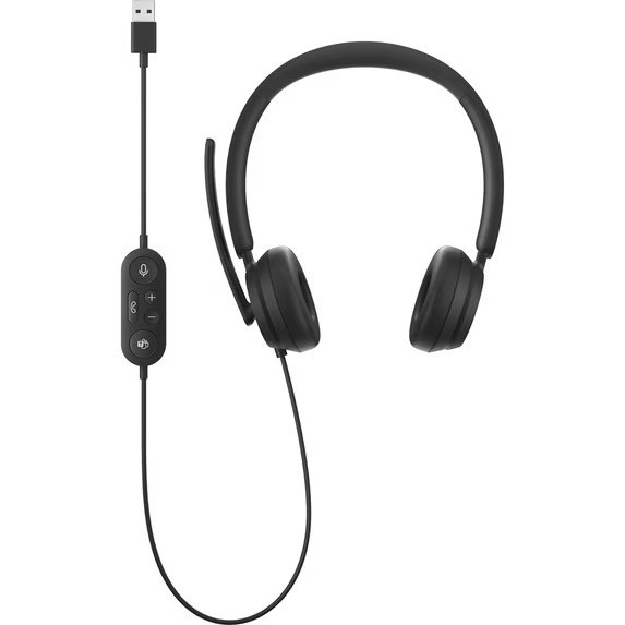 *NEW Microsoft 8JN-00001 Modern USB Headset – Stereo Wired On-Ear Binaural Noise
