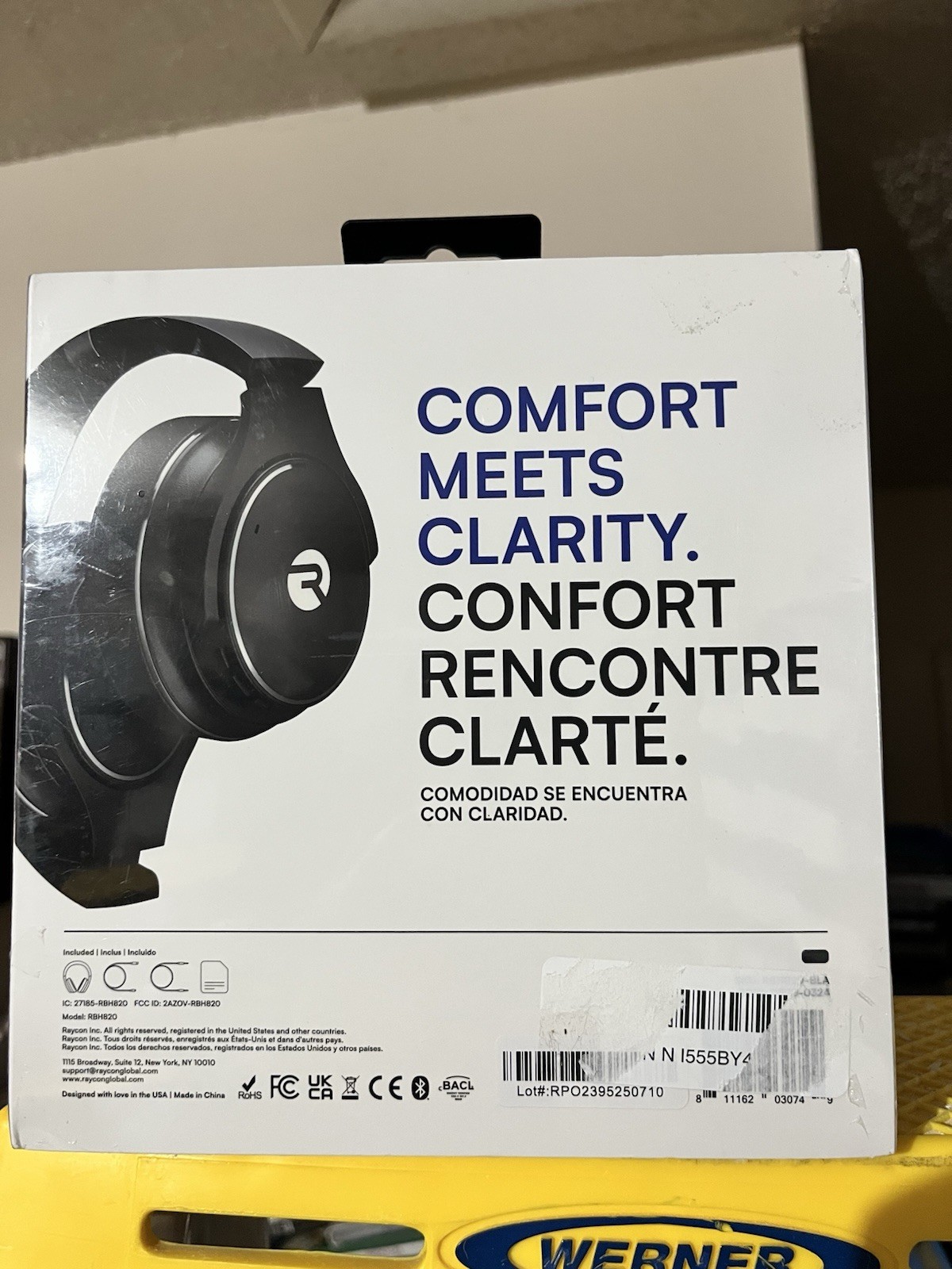 Raycon RBH820-BlK H20 Wireless Noise-Cancelling Over-the-Ear Headphones – Black