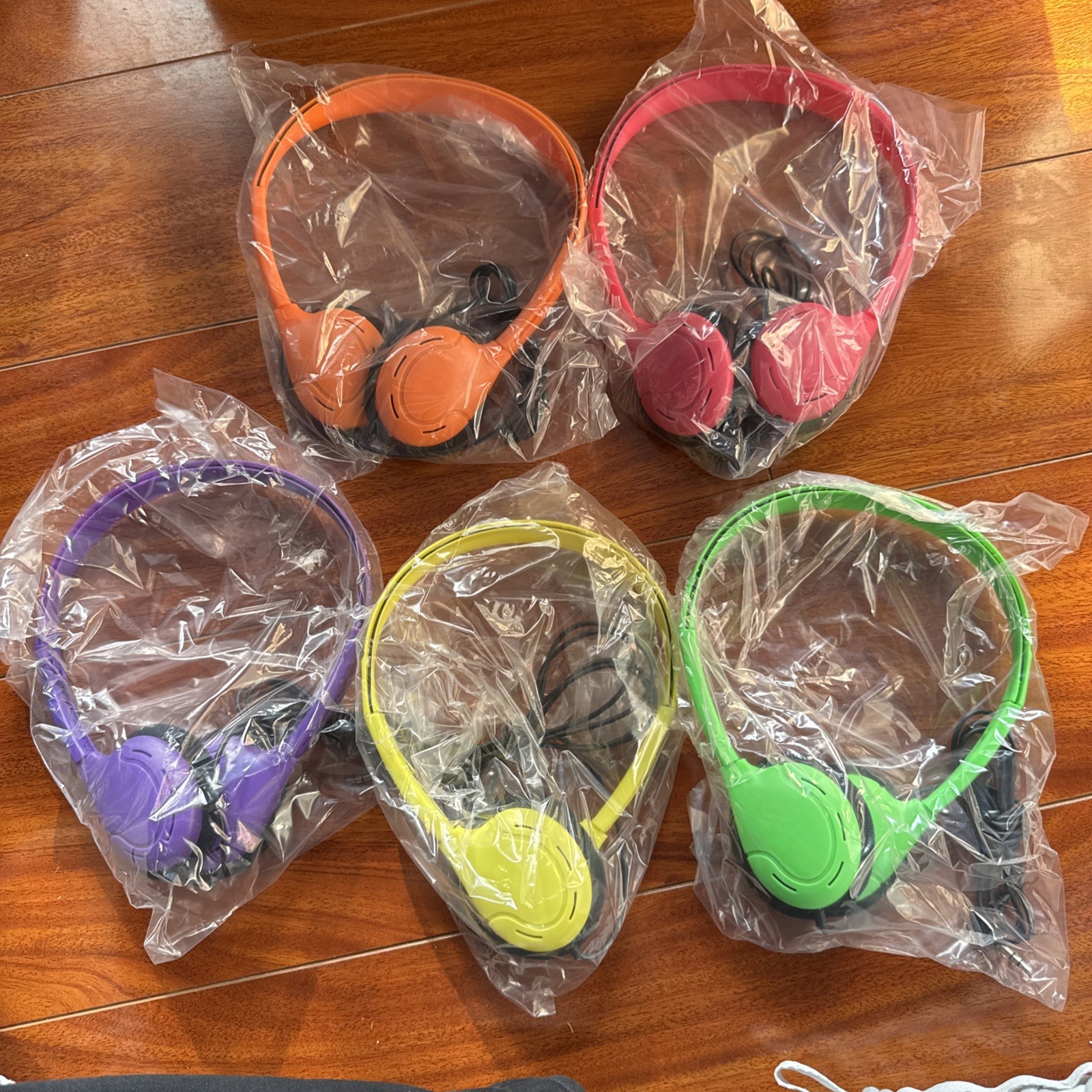 20 Pack Multicolor Over The Ear Wired Headphones