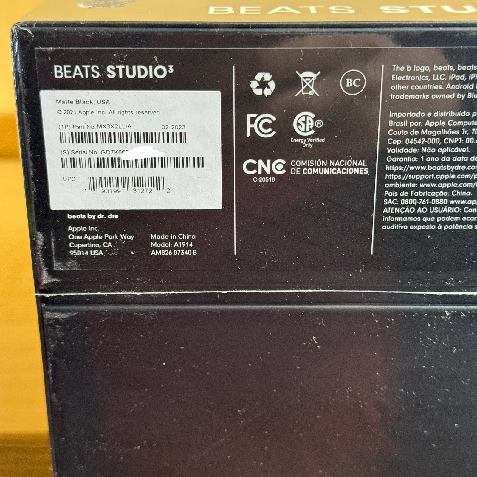 Beats by Dr. Dre Studio3 Over the Ear Wireless Headphones – Black