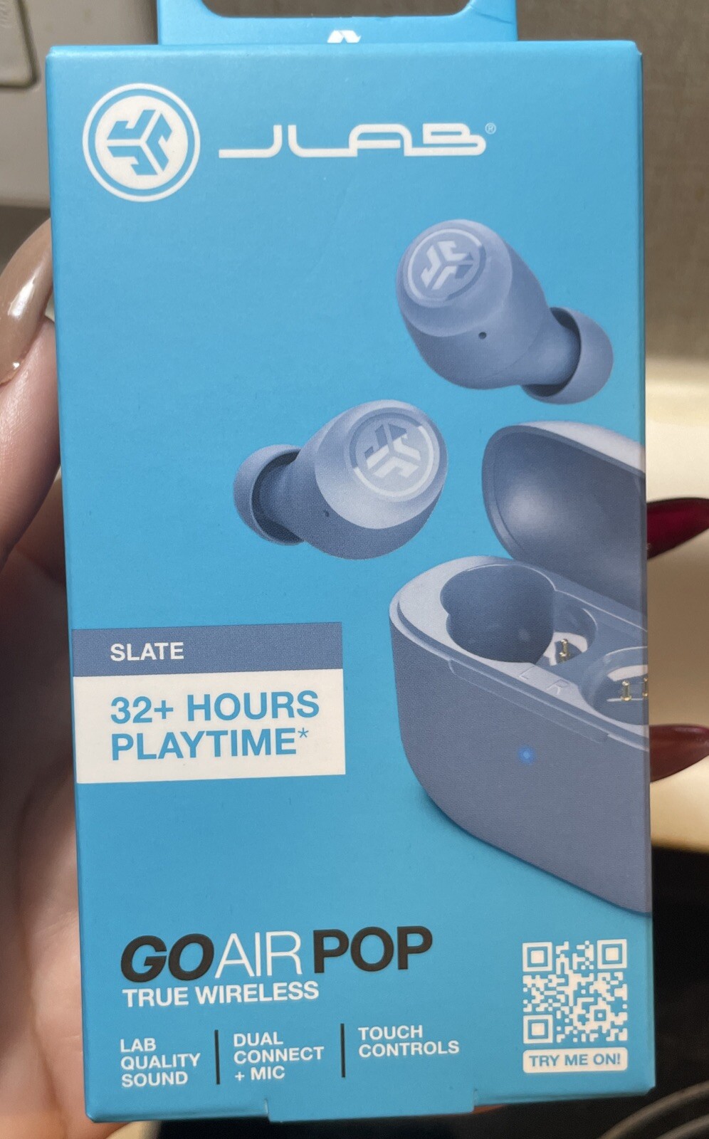 JLab EBGAIRPOPRSLT124 GO Air POP True Wireless In-Ear Headphones – Slate