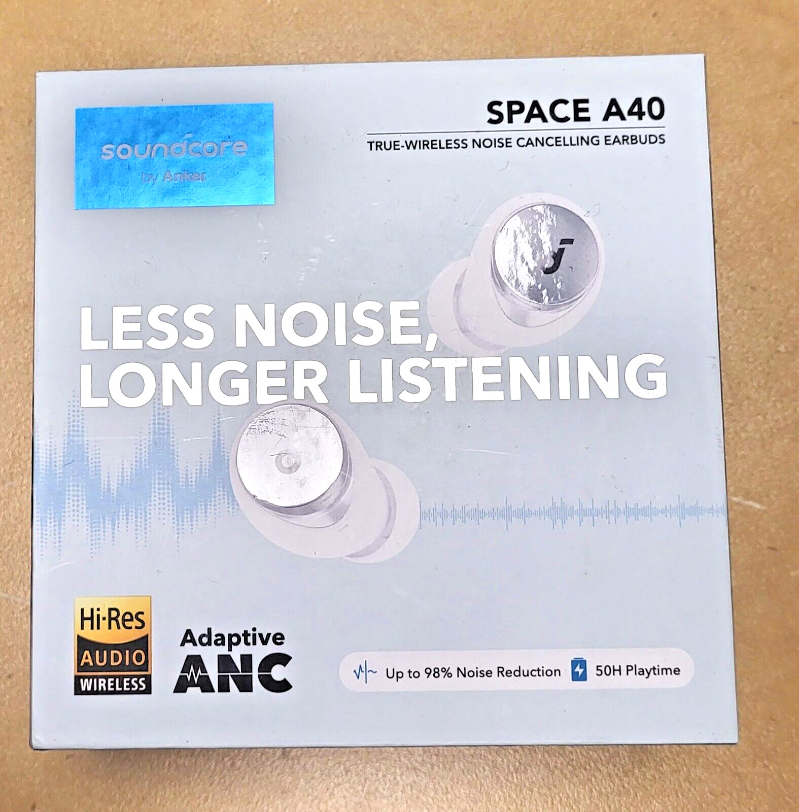 🔥🔥 Soundcore Anker Space A40 Active 50H Play Cancel Wireless Earbuds (White)