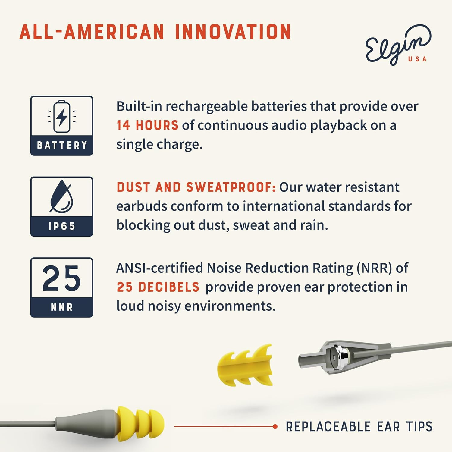 Discord Gen 2 Bluetooth Earplug Earbuds, OSHA Compliant Noise-Isolating Safety W