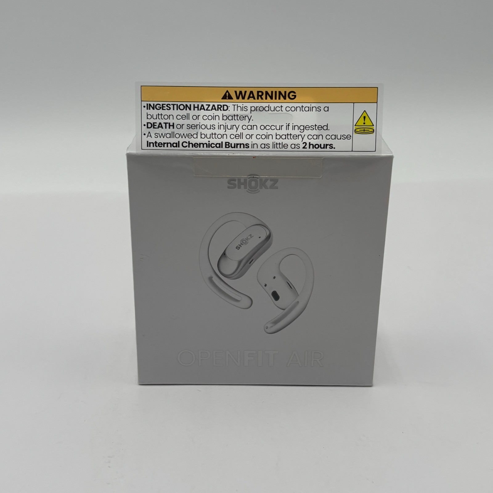 Shokz OpenFit Air Open-Ear True Wireless Earbuds White New Sealed Ships Free