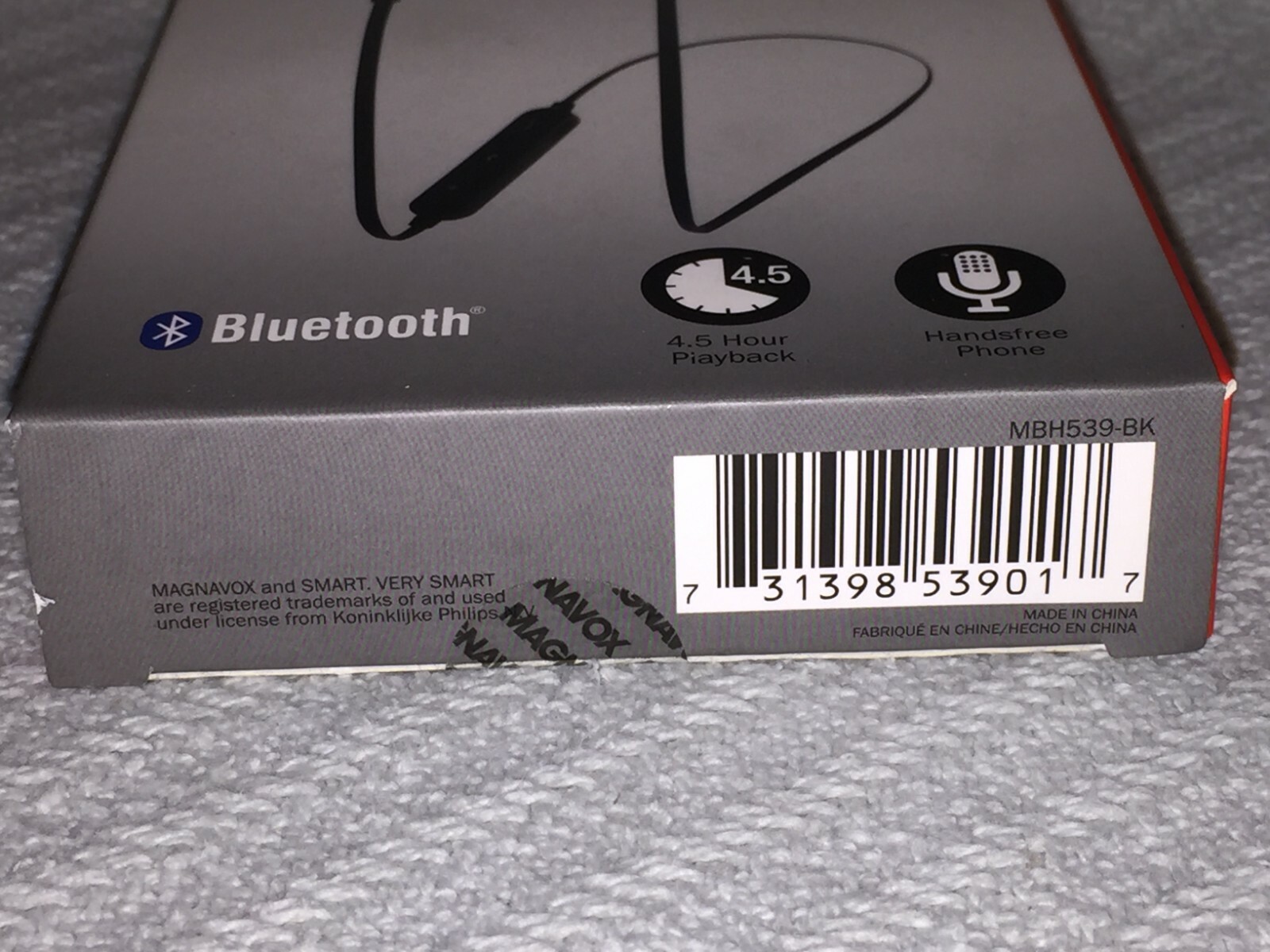 Magnavox Shuffle Wireless Hands Free Bluetooth Earbud Headphones w/ Mic MBH539BK