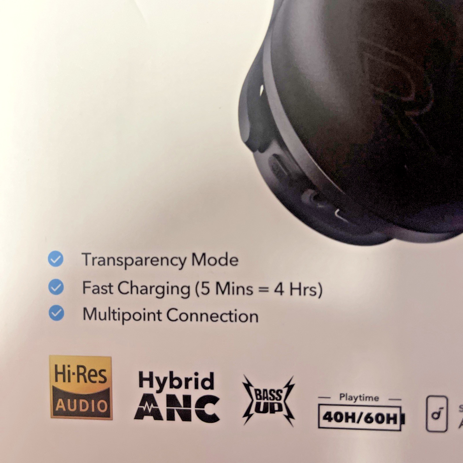 Soundcore by Anker Q20i Hybrid Active Noise Cancelling Headphones, Big Bass