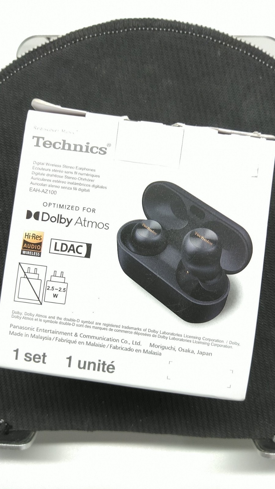 Technics EAH-AZ100 Wireless Bluetooth Earbuds Black Adaptive Noise Cancelling