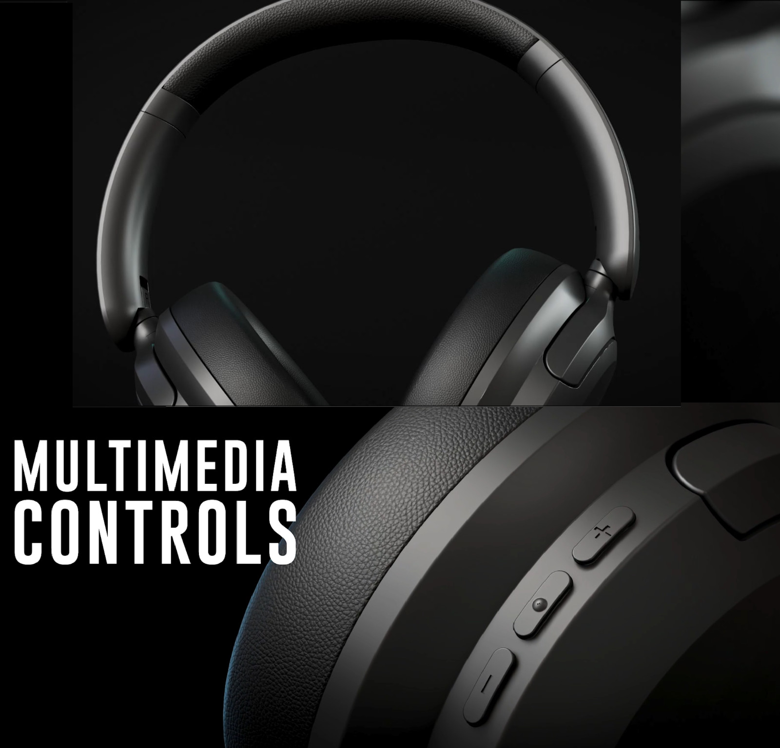 TRON Hybrid Noise Cancelling Headphones, OverEar Wireless Bluetooth Transparency