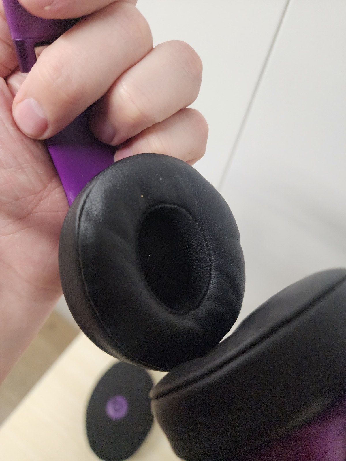 Beats Solo Wired Headphones Purple Used with case