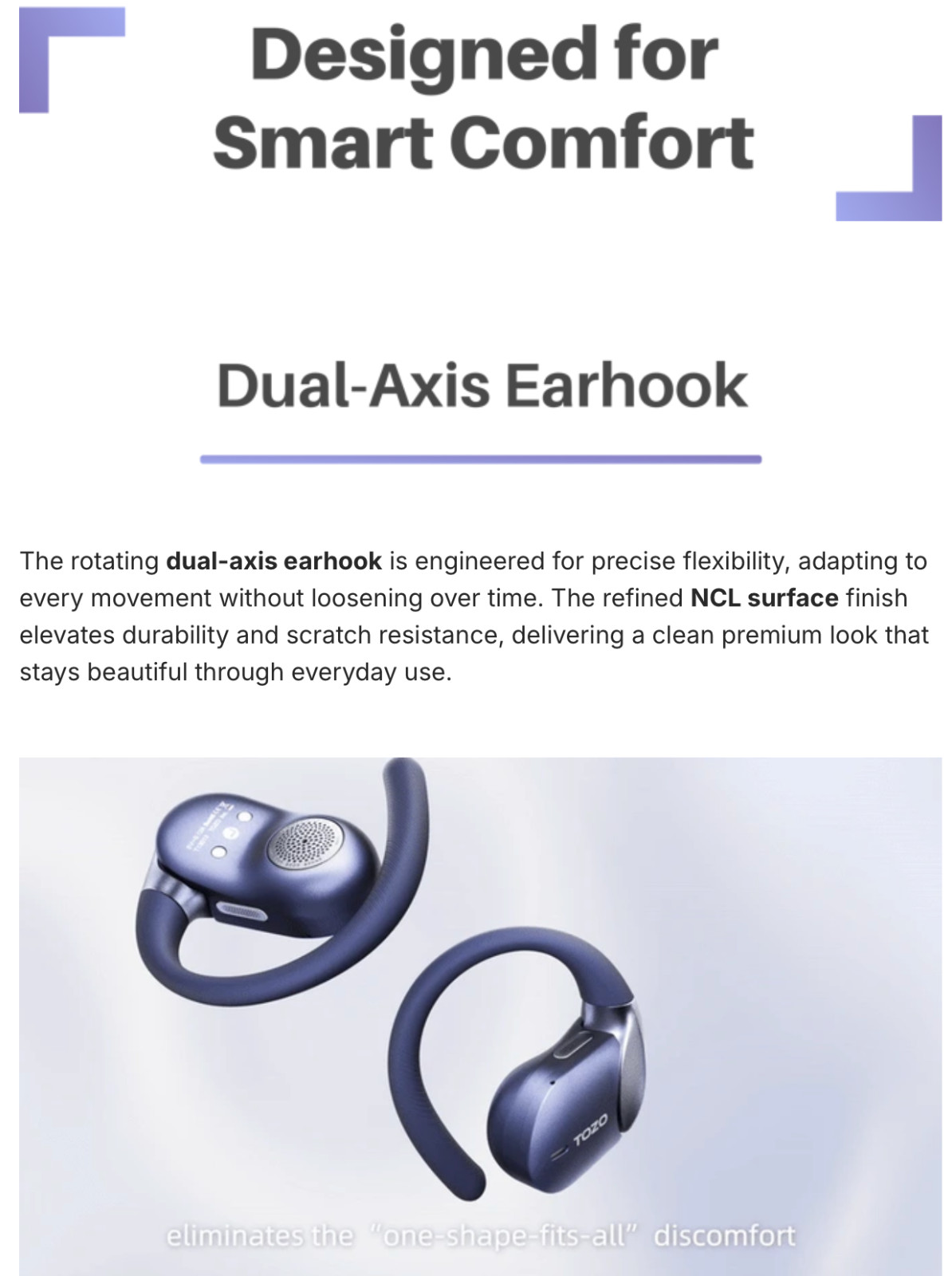 TOZO X2 Pro AI Smart Health Open Ear Headphones