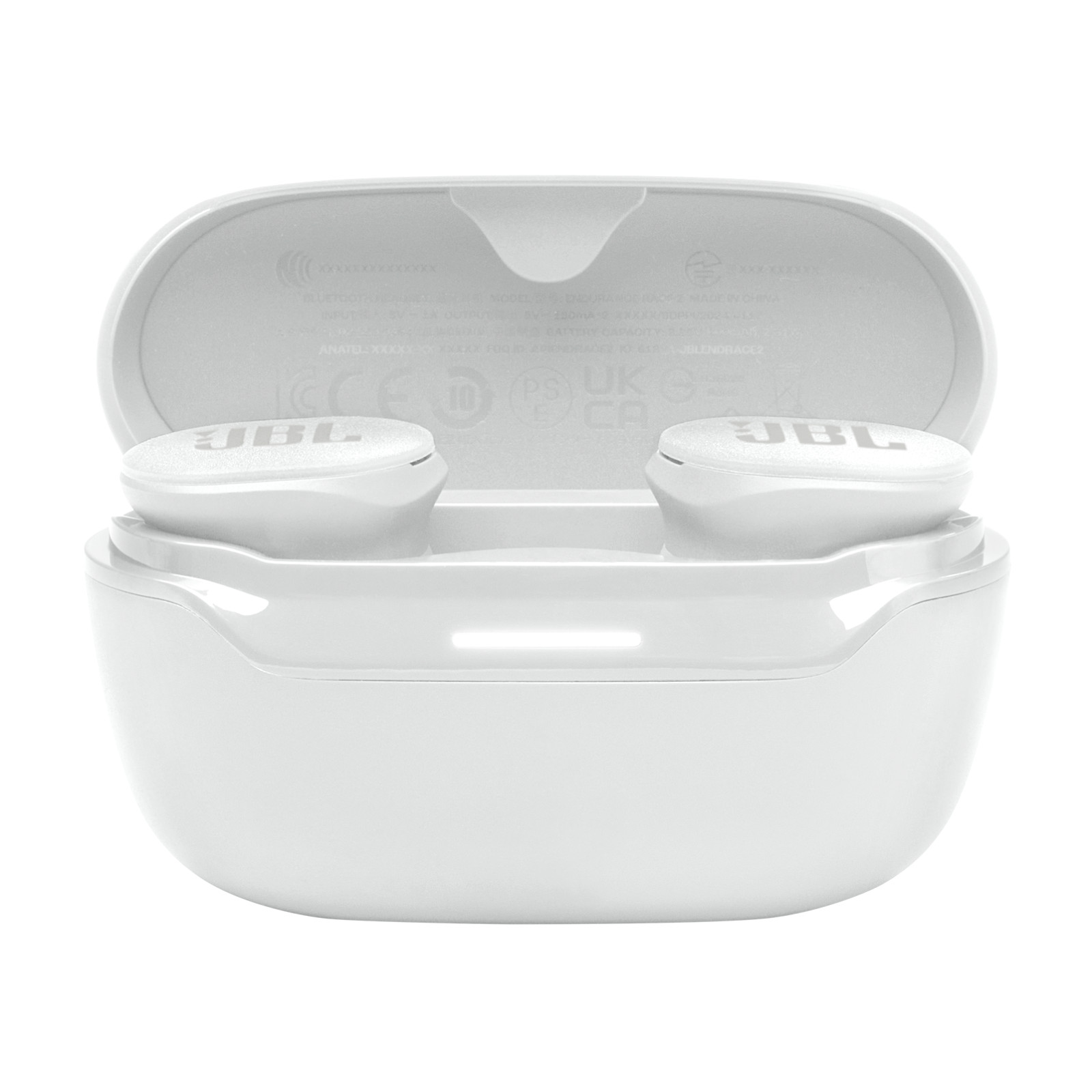 JBL Endurance Race 2 Bluetooth Noise-Canceling Wireless IP68 Earbuds (White)