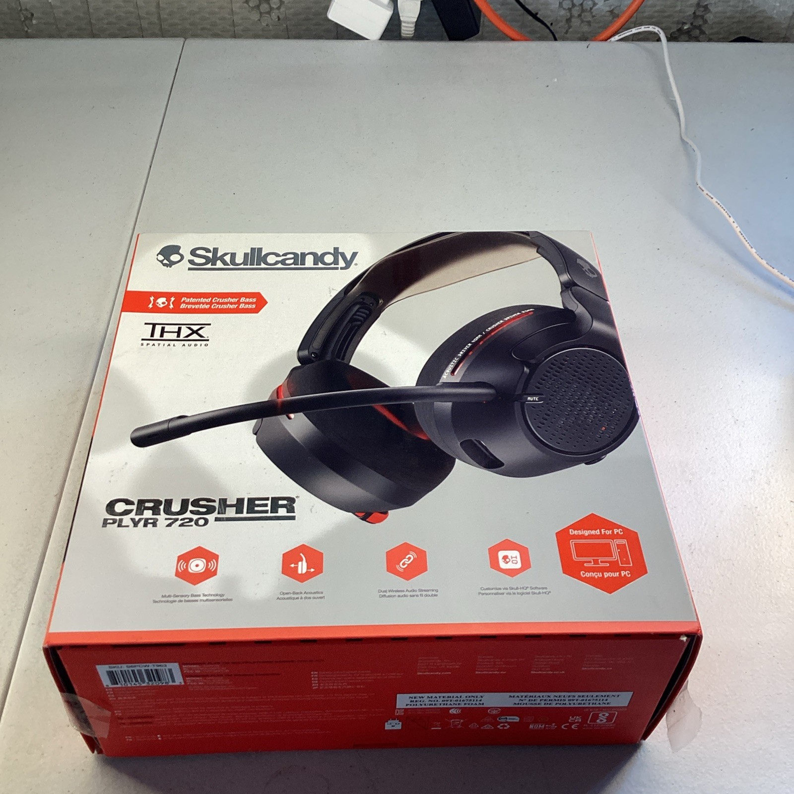 Skullcandy Crusher PLYR 720 Wireless Gaming Headset W/ THX Audio S6PCW .A2
