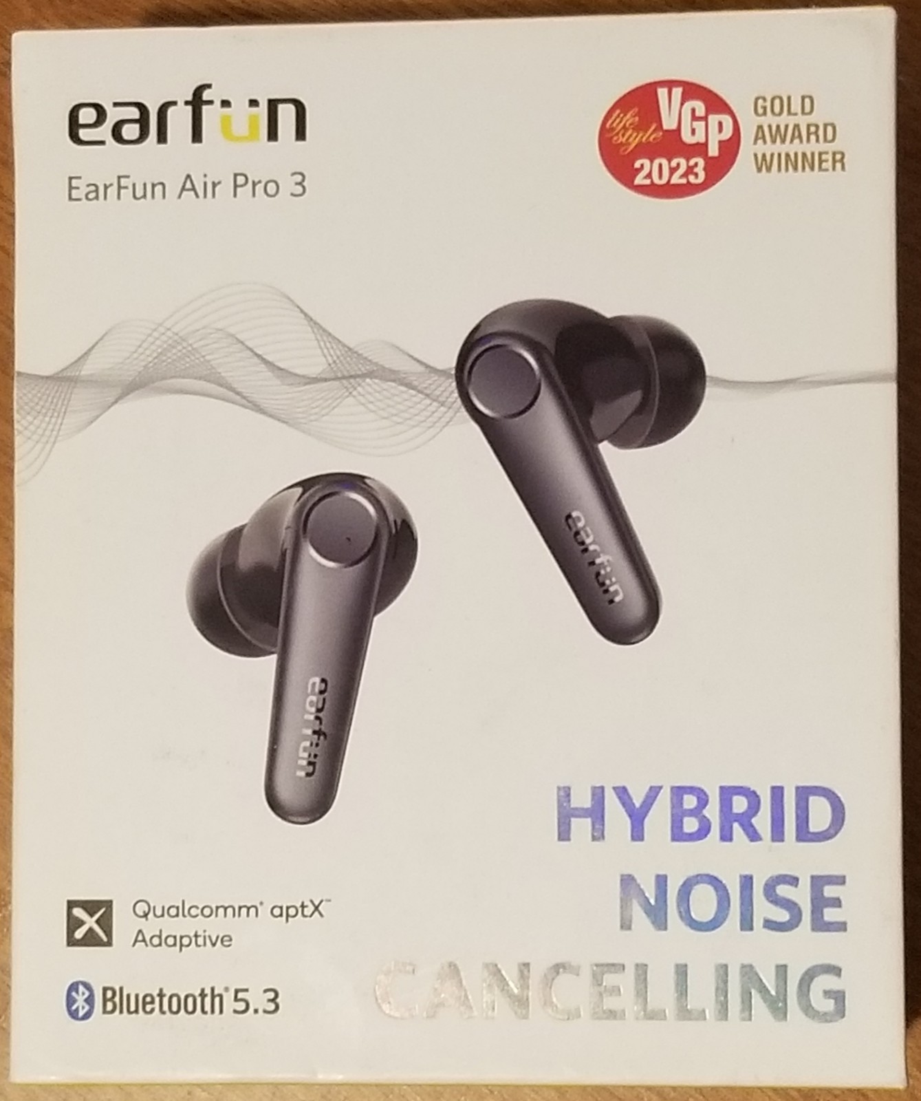 EarFun Air Pro 3 Noise Cancelling Wireless Earbuds, Model TW500 with charge case