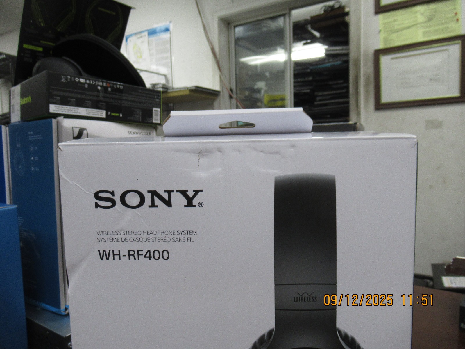 Lot of 5 Sony RF400 Wireless Home Theater Headphones – Black