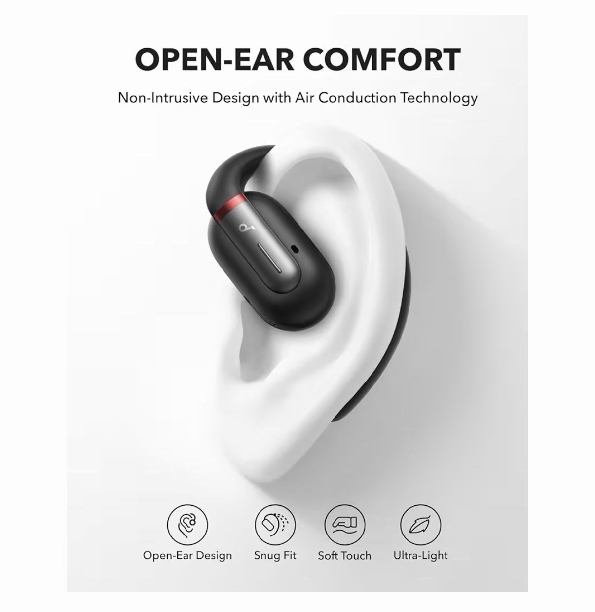 Soundcore by Anker V30i Open-Ear Headphones, Ultra-Comfort, Lightweight Design