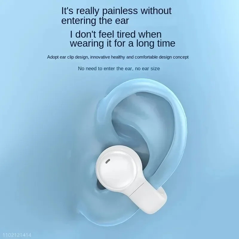 Wireless Music Headphones with Touch Control Clip-On Earbuds for Running&Cycling