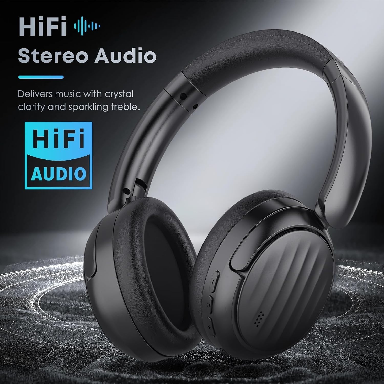 Bluetooth Headphones with Active Noise Cancelling (ANC), Wireless Over Ear Bl…