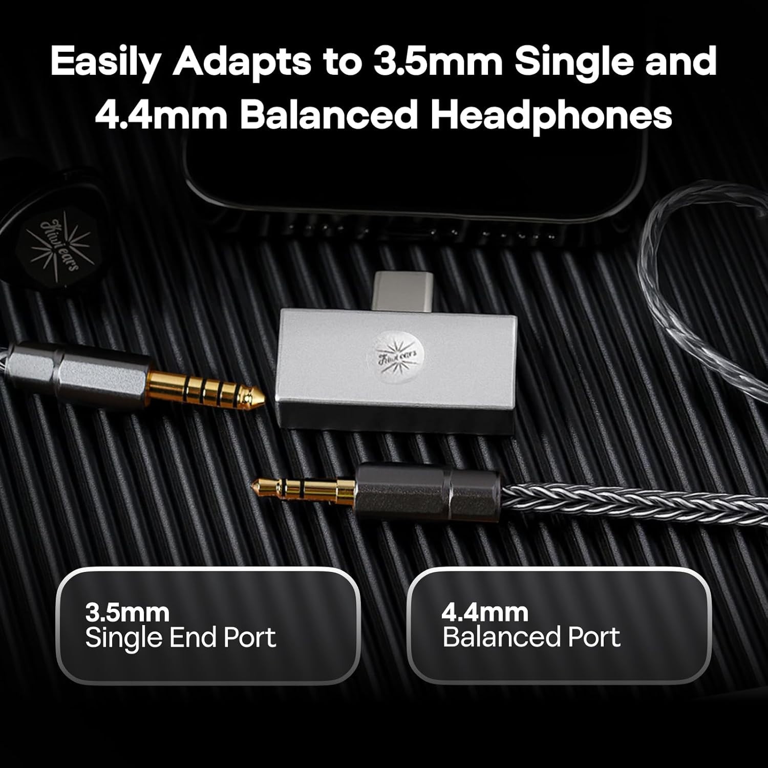 Kiwi Ears Allegro Mini Portable IEM DAC, in Ear Monitor Amplifier, USB C to 3…